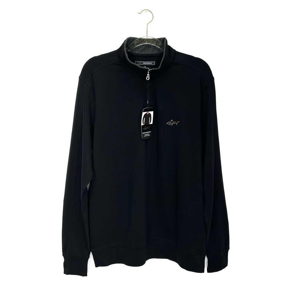 Greg Norman 1/4-Zip Cotton Sweatshirt + T-Shirt Men’s Size Medium Black New NWT